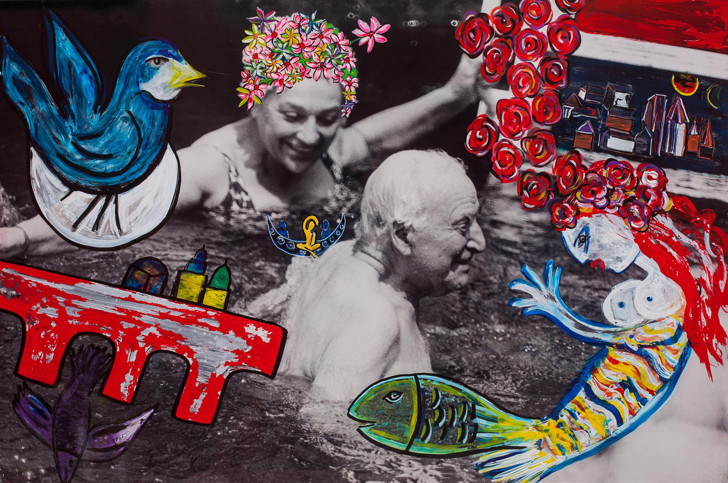 Marc Chagall and his wife by Charlotte Angeli