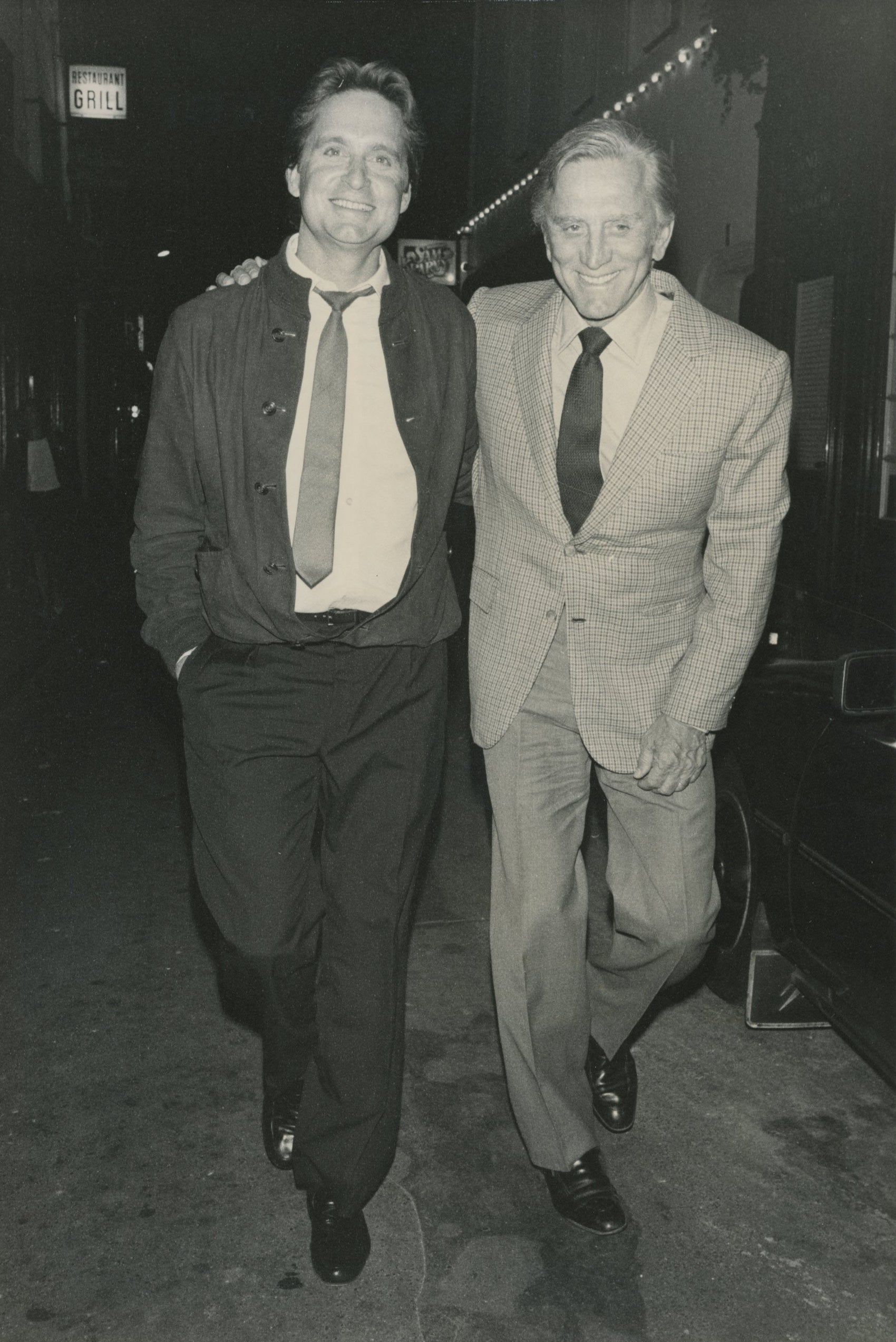 Kirk et Michael Douglas, 1980