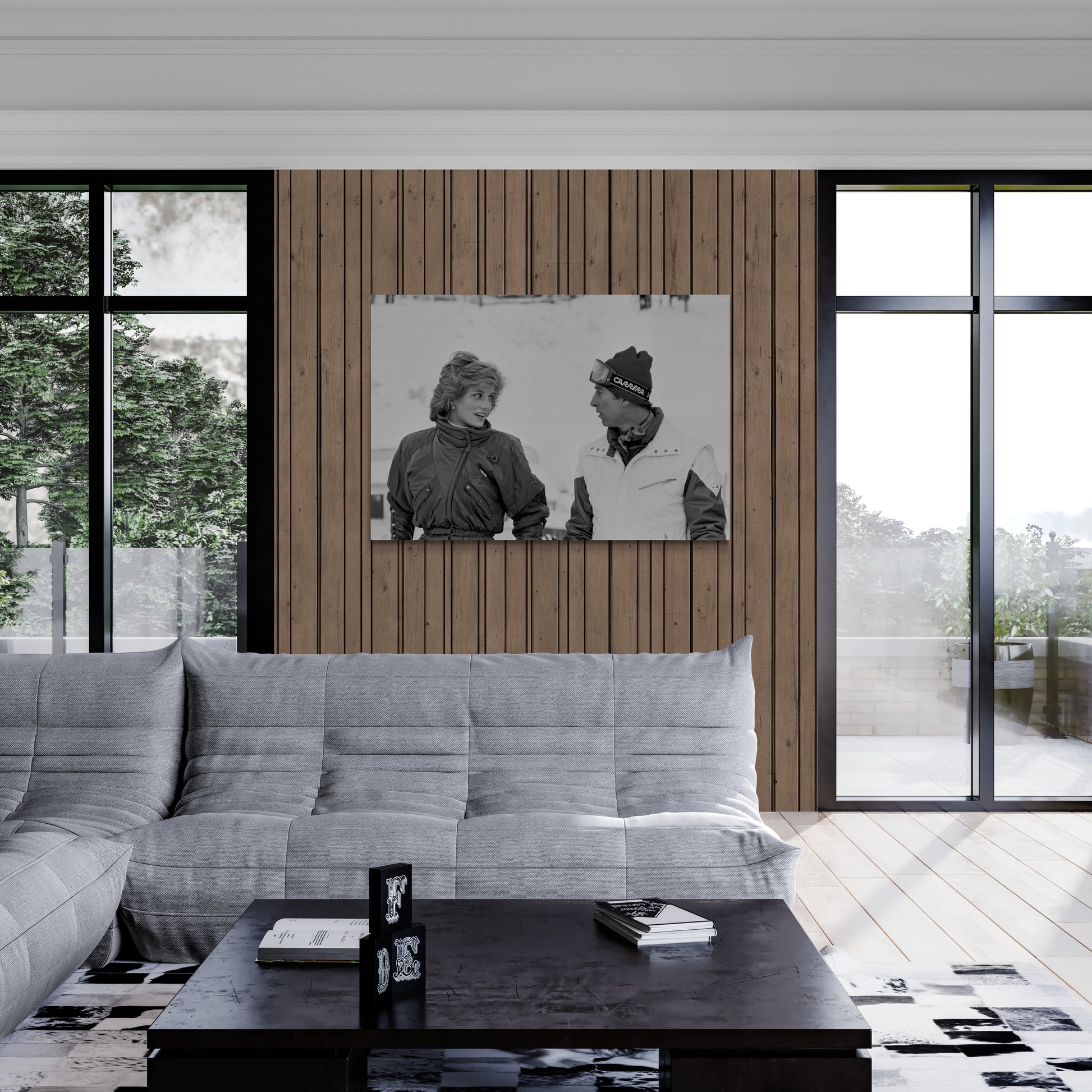 Diana et Charles à Lech, 1985 salon