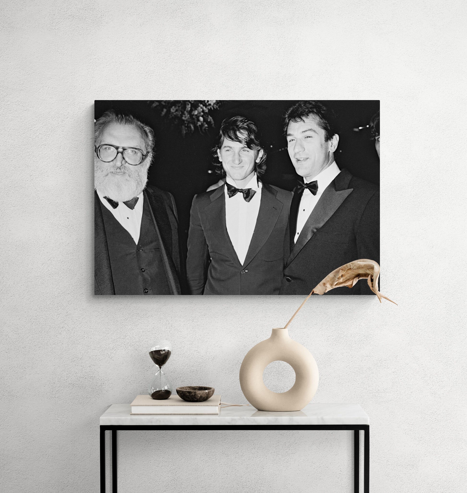 Sergio Leone, Sean Penn et Robert De Niro, Cannes, 1984 salon