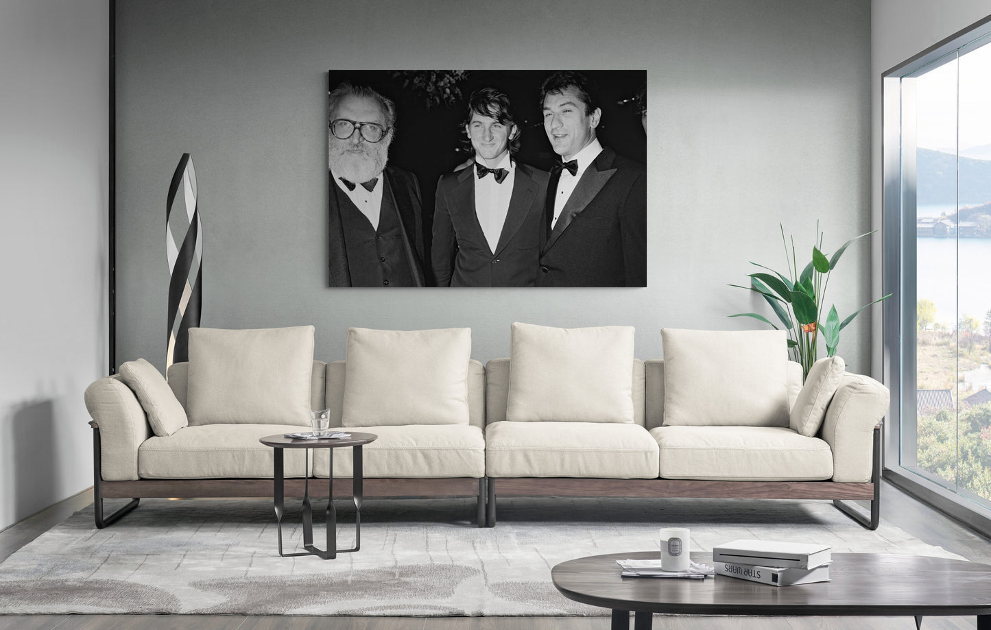 Sergio Leone, Sean Penn et Robert De Niro, Cannes, 1984