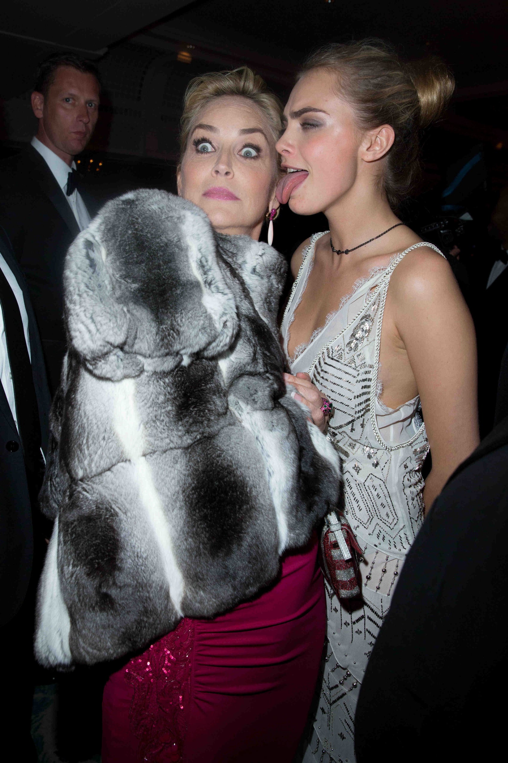 Sharon Stone et Cara Delevingne, Cap d’Antibes, 2014