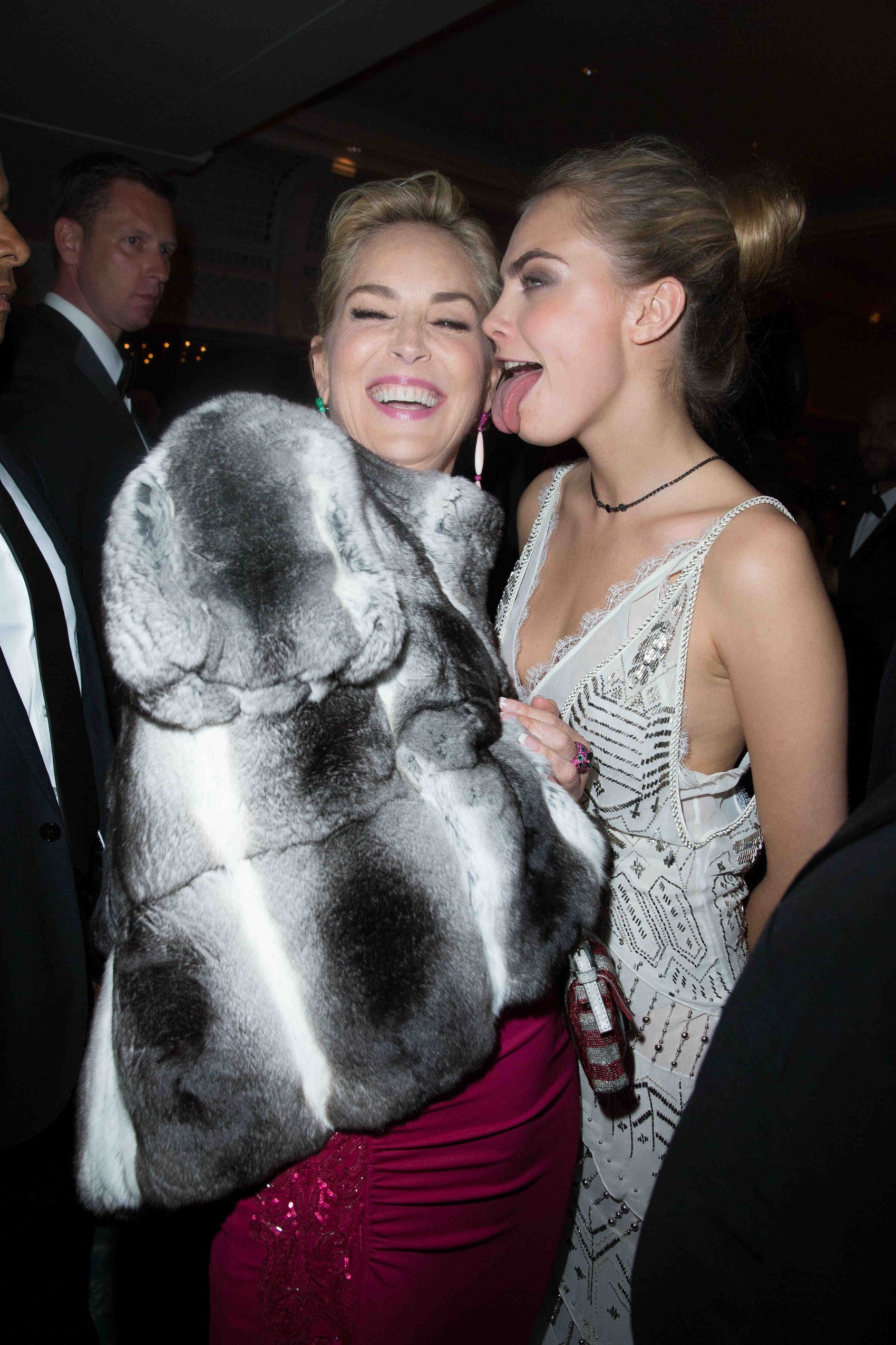 Sharon Stone et Cara Delevingne, Cap d’Antibes, 2014