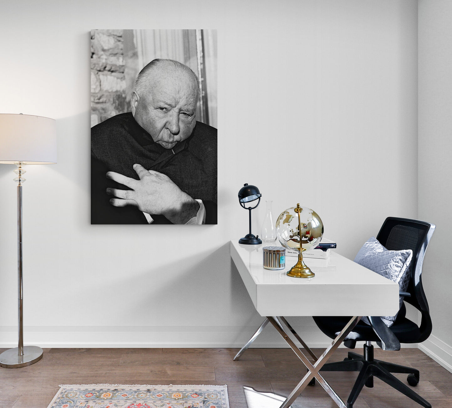 Alfred Hitchcock, Saint-Moritz, 1975 salon