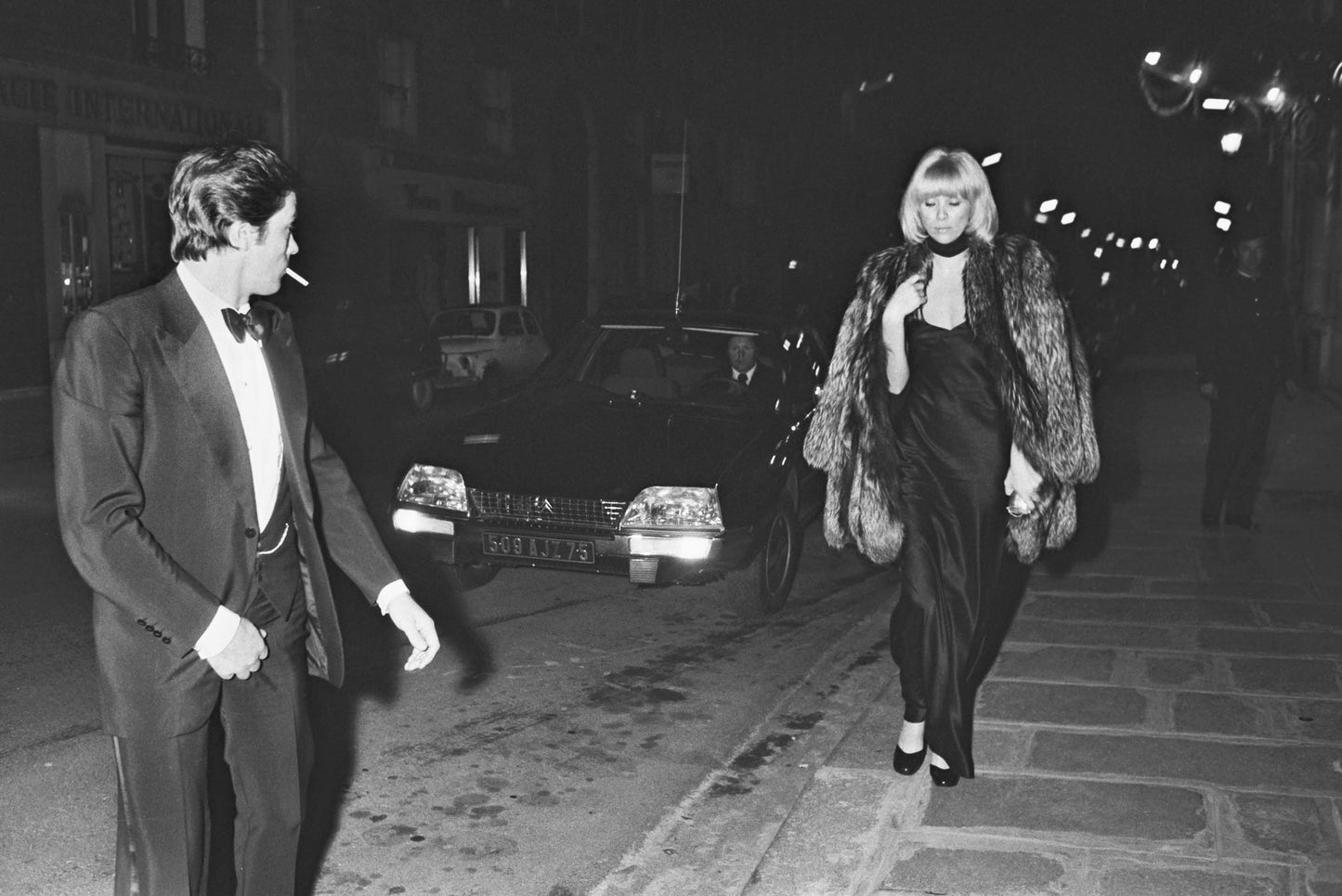 Alain Delon and Mireille Darc, Paris, 1975