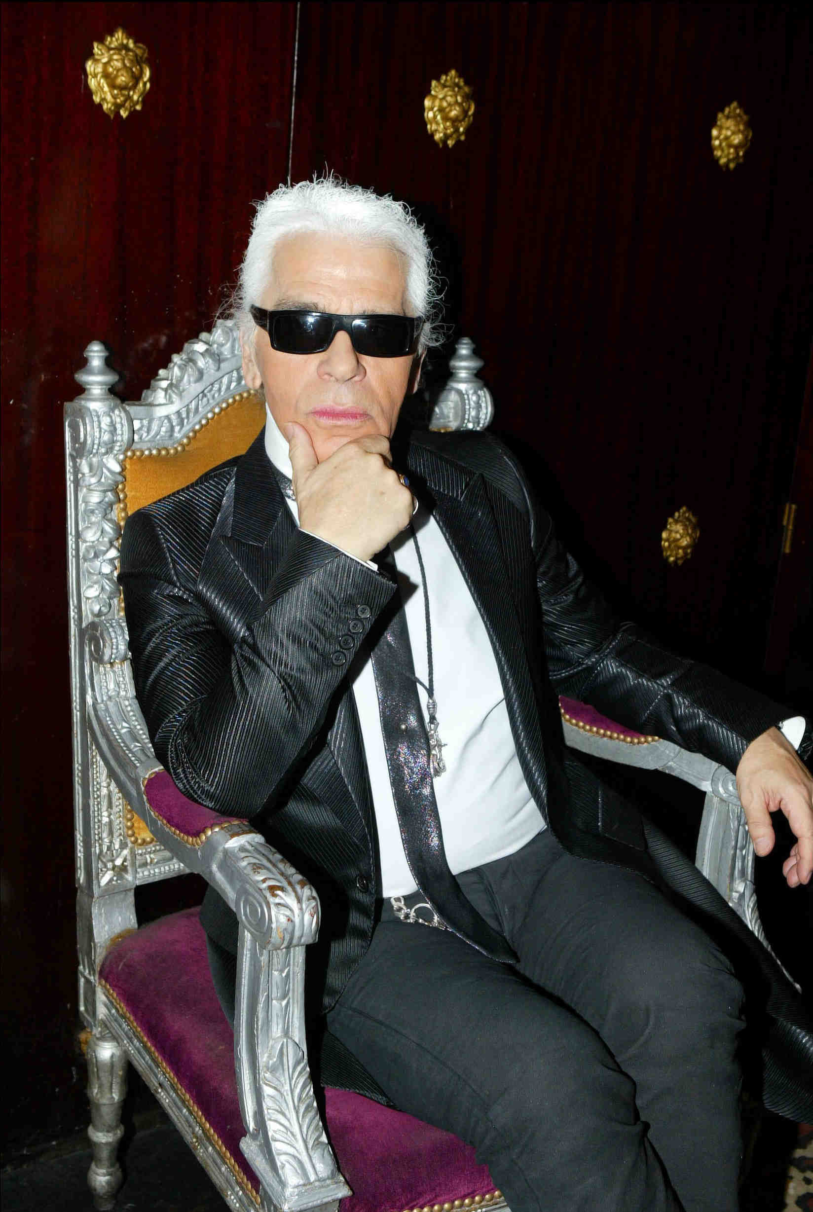 Karl Lagerfeld au VIP, Paris, 2004, photo