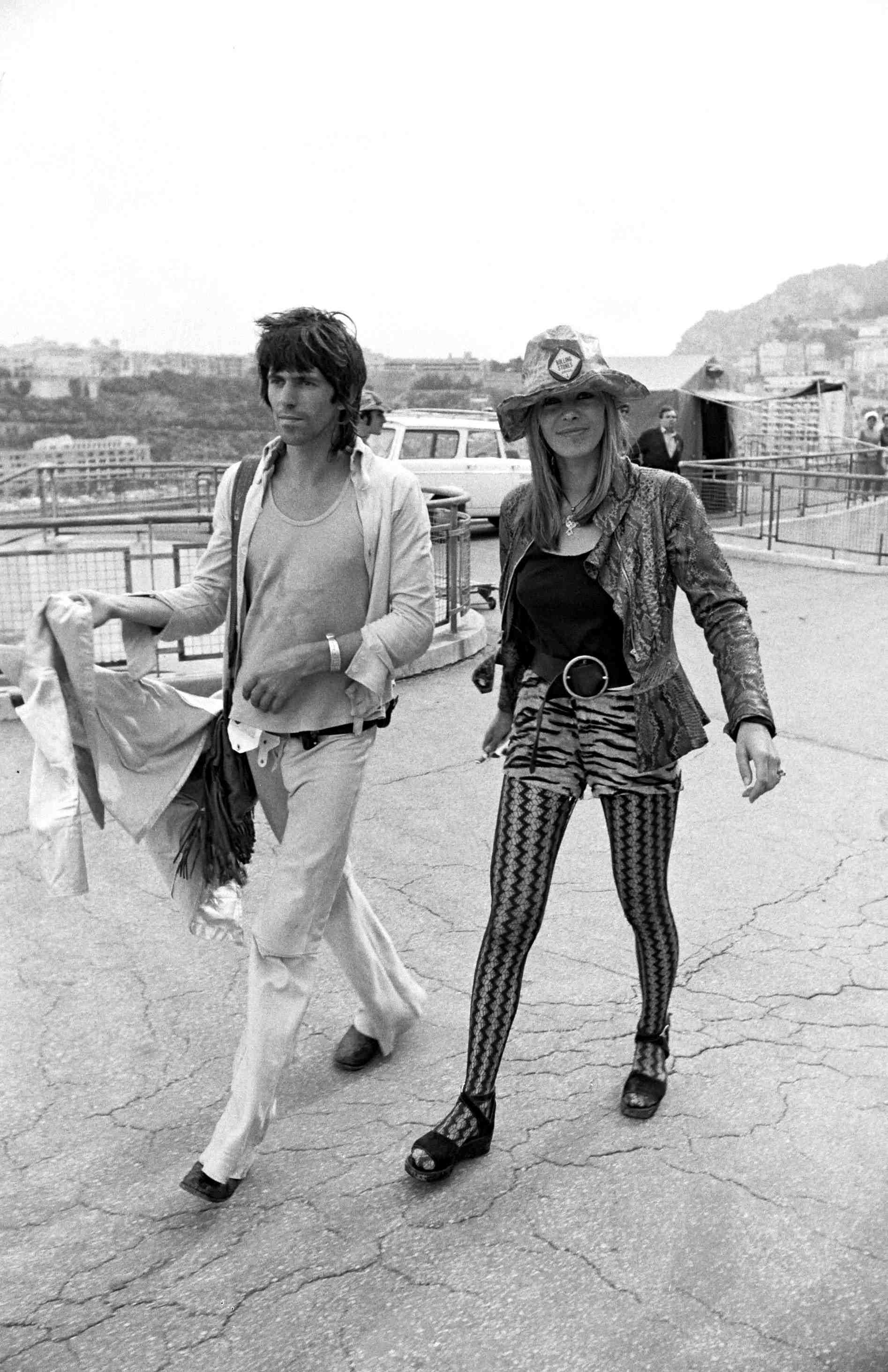 Keith Richards et Anita Pallenberg au Grand Prix de Formule 1, 1971, photo