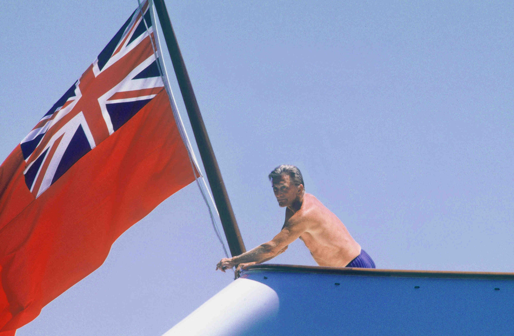 Kirk Douglas,Saint-Tropez, 1985, photo