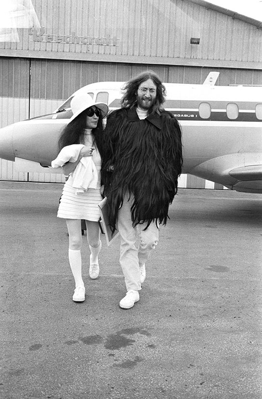 John Lennon et Yoko Ono, Bourget, 1969, photo