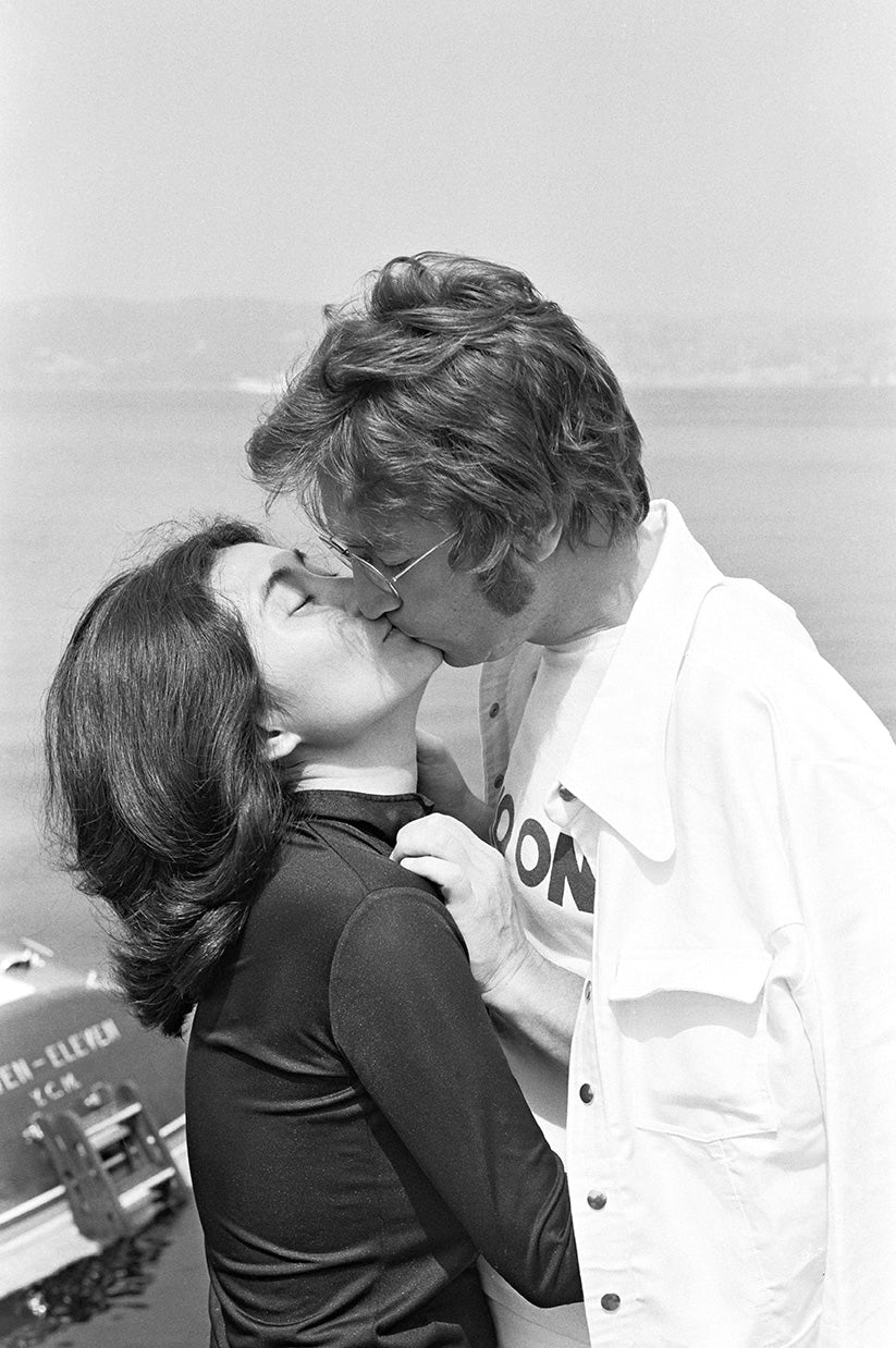 John Lennon et Yoko Ono, Cannes, 1971, photo