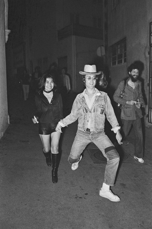 John Lennon et Yoko Ono, Cannes, 1971, photo