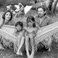 Serge Gainsbourg, Jane Birkin, Charlotte et Kate, Saint-Tropez, 1977 photo